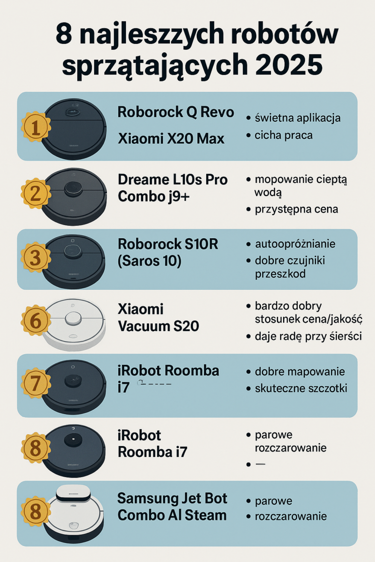 Roboty sprzątające 2025: Który model naprawdę warto kupić?